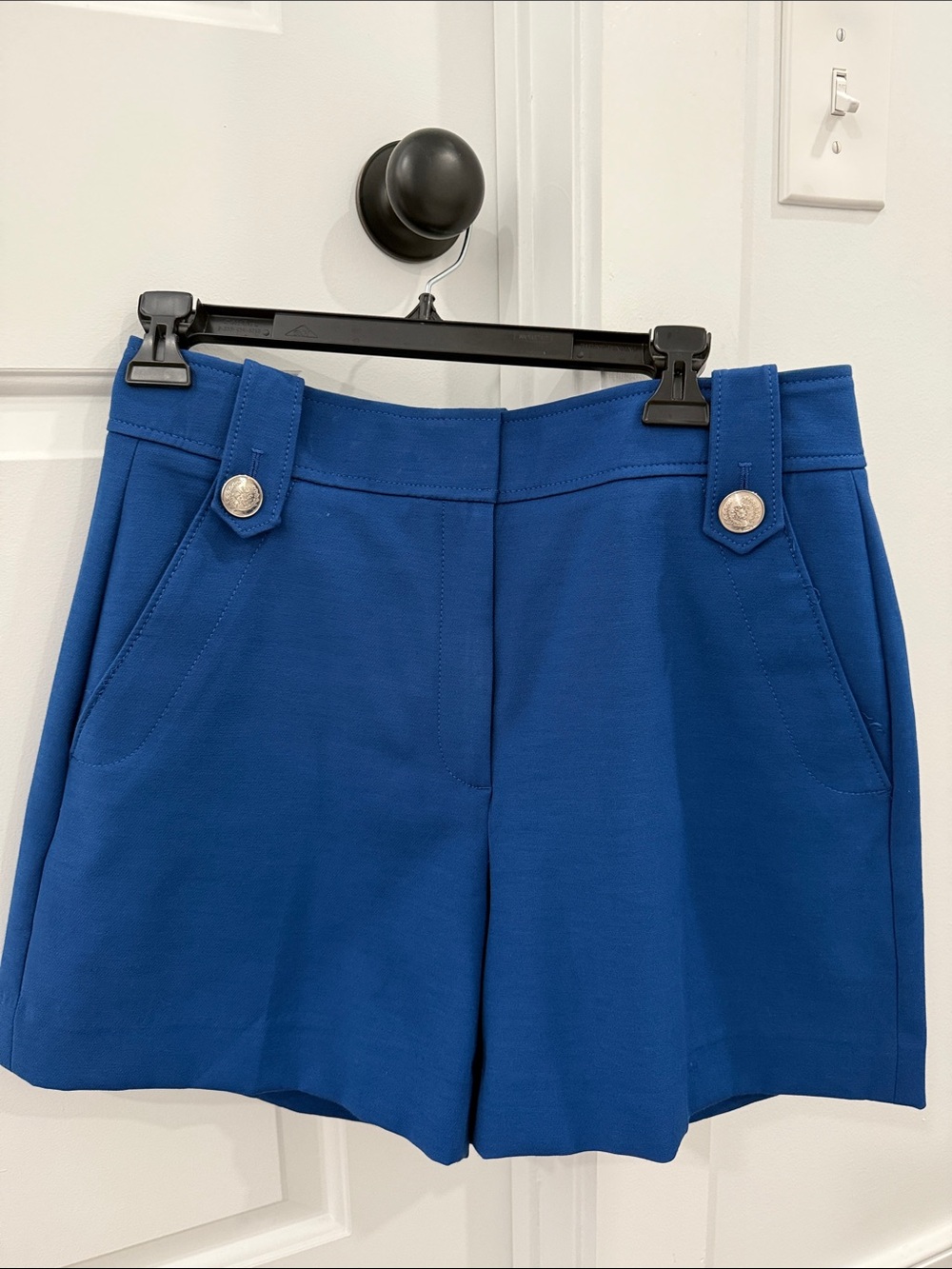 White House Black Market Blue Tailored High-Waist Shorts